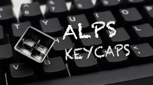 [Group Buy] Tai-Hao TI Alps White on Black Keycap Set
